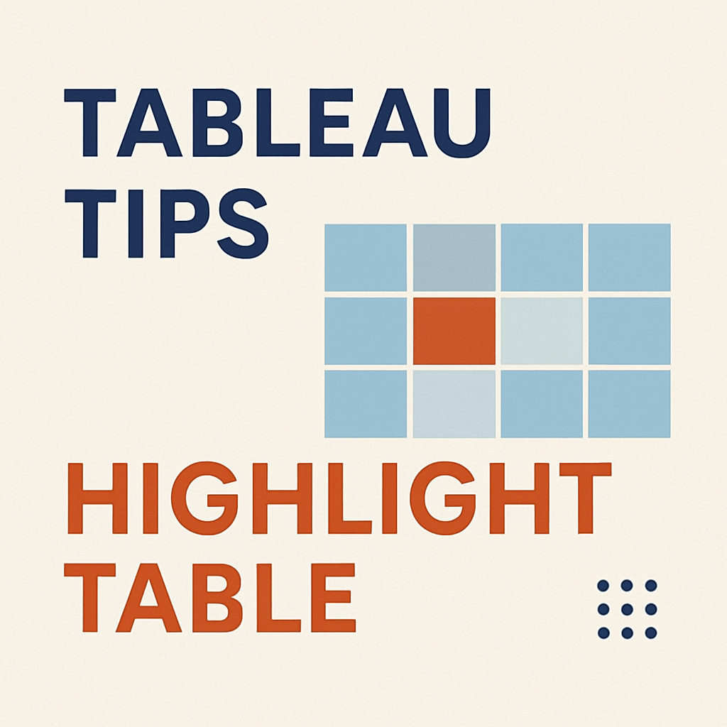 tableau tips ハイライト表