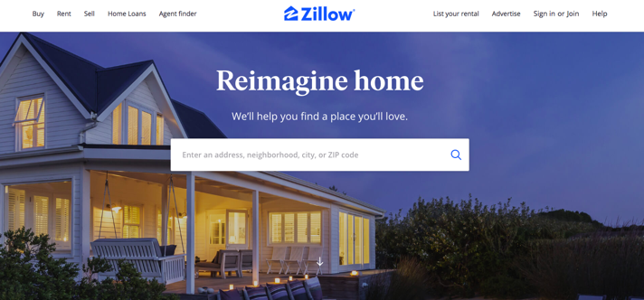 zillowのWebサイト