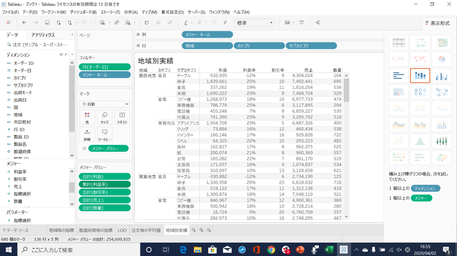 Tableauダッシュボードのイメージ画像