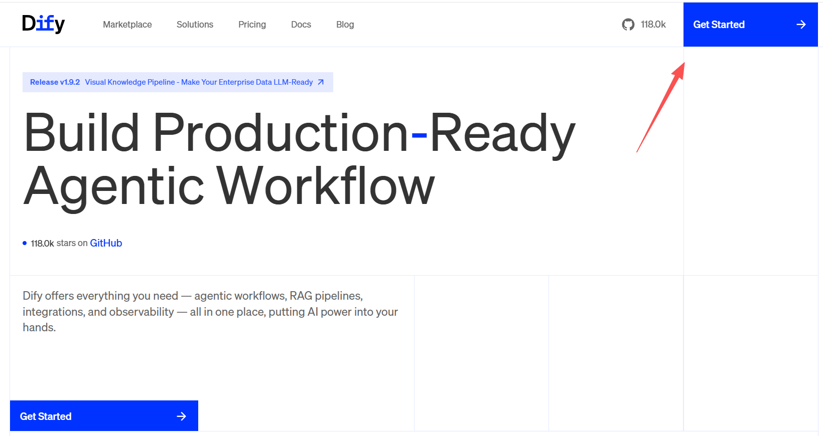 Dify Cloud サインアップ画面