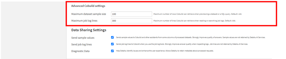 Maximum dataset sample size